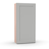 Liberty Shaker Ashen - 21 Inch Height Single Door Wall Cabinet - 21" Width x 42" Height x 12" Depth