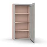 Liberty Shaker Ashen - 21 Inch Height Single Door Wall Cabinet - 21" Width x 42" Height x 12" Depth