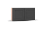 RTA - Liberty Shaker Grey - 12"Height Single Door Wall Cabinets - 24"W x 12"H x 12"D