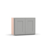 Liberty Shaker Ashen - 24 Inch Height Double Door Wall Cabinet - 24" Width x 18" Height x 12" Depth