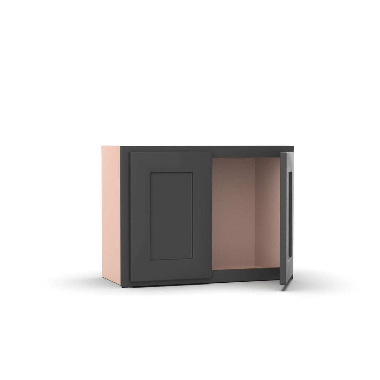 Liberty Shaker Grey - 24 Inch Height Double Door Wall Cabinet - 24" Width x 18" Height x 12" Depth