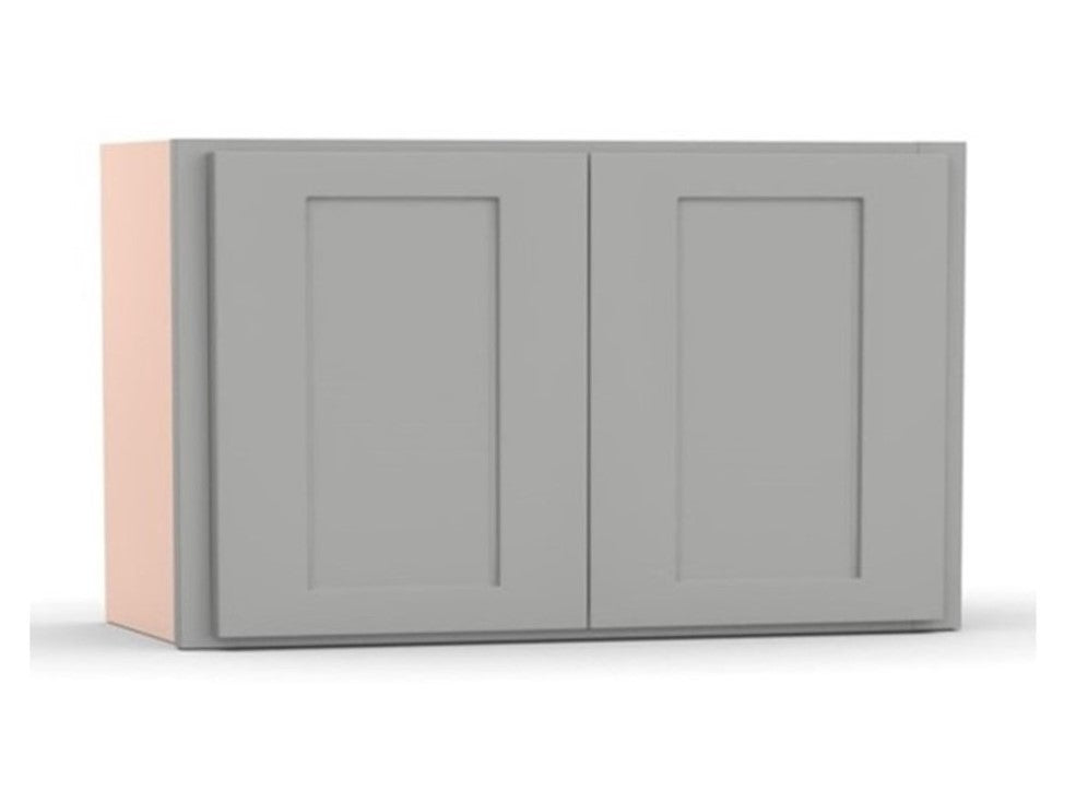 RTA - Liberty Shaker Ashen - Double Door Wall Cabinets - 27"W x 12"H x 12"D