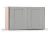 RTA - Liberty Shaker Ashen - Double Door Wall Cabinets - 27"W x 12"H x 12"D