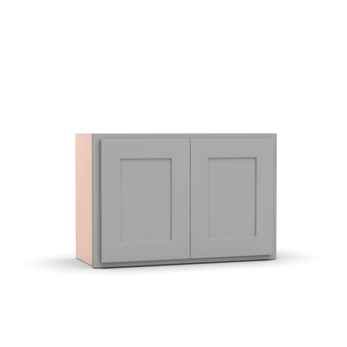 Liberty Shaker Ashen - 27 Inch Height Double Door Wall Cabinet - 27" Width x 18" Height x 12" Depth
