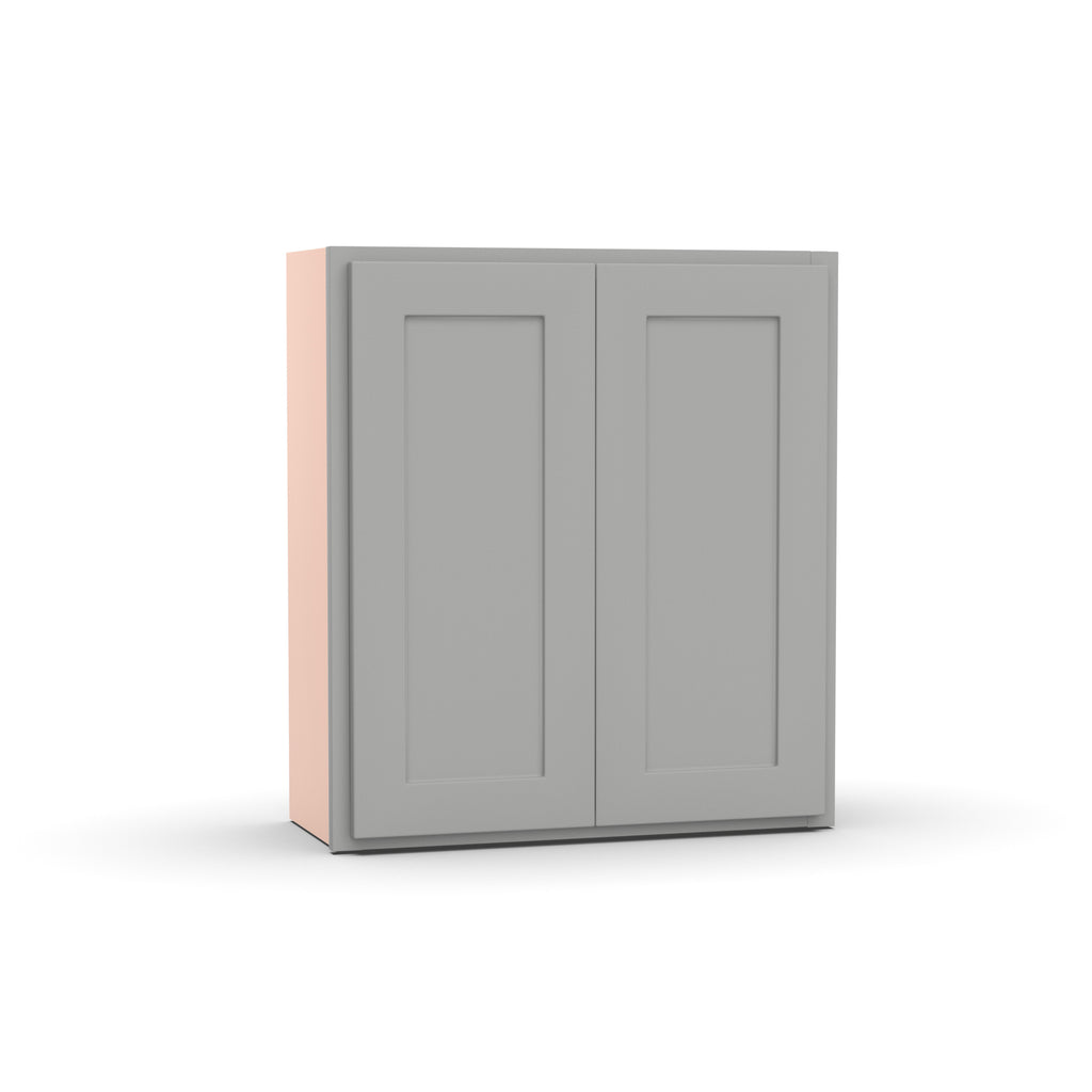 Liberty Shaker Ashen - 27 Inch Height Double Door Wall Cabinet - 27