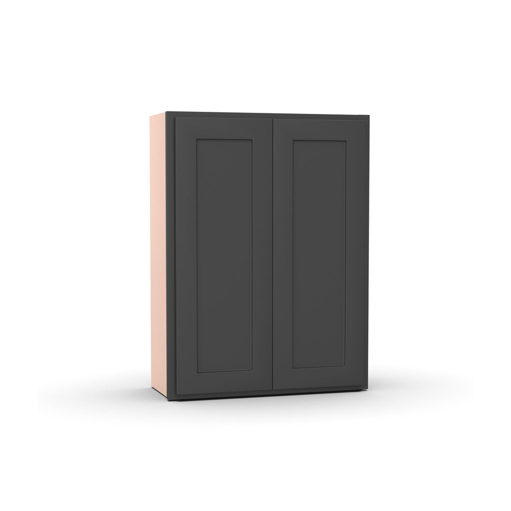 Liberty Shaker Grey - 27 Inch Height Double Door Wall Cabinet - 27