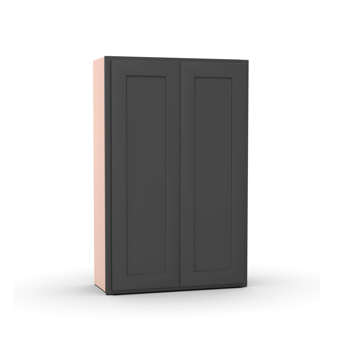 Liberty Shaker Grey - 27 Inch Height Double Door Wall Cabinet - 27" Width x 42" Height x 12" Depth