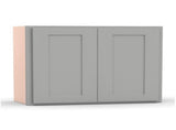 Liberty Shaker Ashen - 30 Inch Height Double Door Wall Cabinet - 30" Width x 12" Height x 12" Depth
