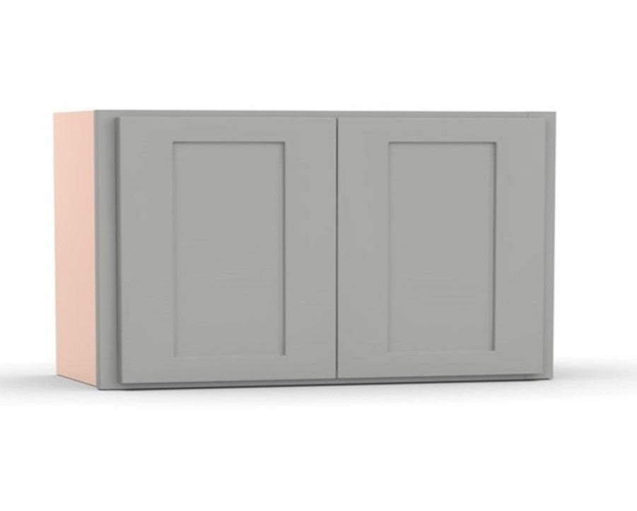 Liberty Shaker Ashen - 30 Inch Height Double Door Wall Cabinet - 30