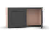 Liberty Shaker Grey - 30 Inch Height Double Door Wall Cabinet - 30" Width x 15" Height x 12" Depth