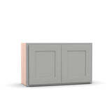 Liberty Shaker Ashen - 30 Inch Height Double Door Wall Cabinet - 30" Width x 18" Height x 12" Depth