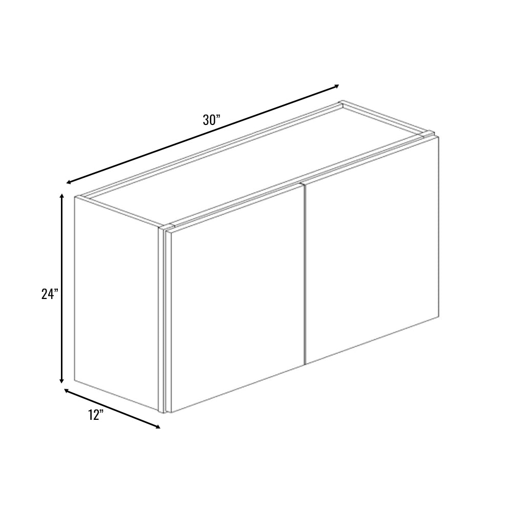 Liberty Shaker White - 30 Inch Height Double Door Wall Cabinet - 30
