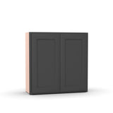 Liberty Shaker Grey - 30 Inch Height Double Door Wall Cabinet - 30" Width x 30" Height x 12" Depth