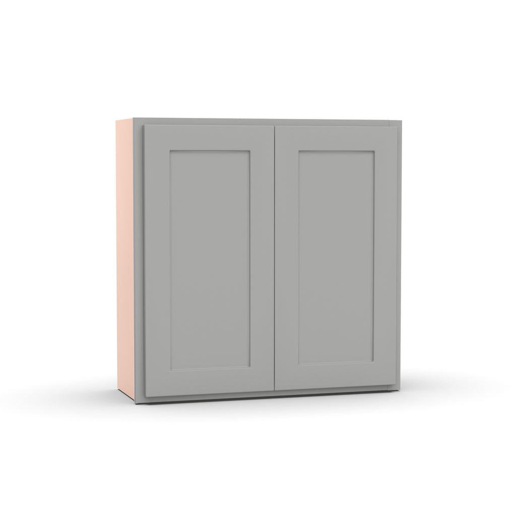 Liberty Shaker Ashen - 30 Inch Height Double Door Wall Cabinet - 30