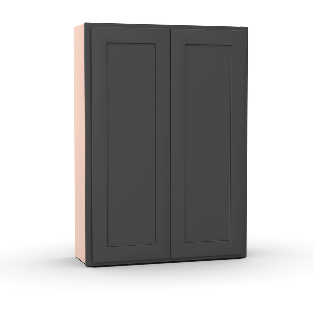Liberty Shaker Grey - 30 Inch Height Double Door Wall Cabinet - 30