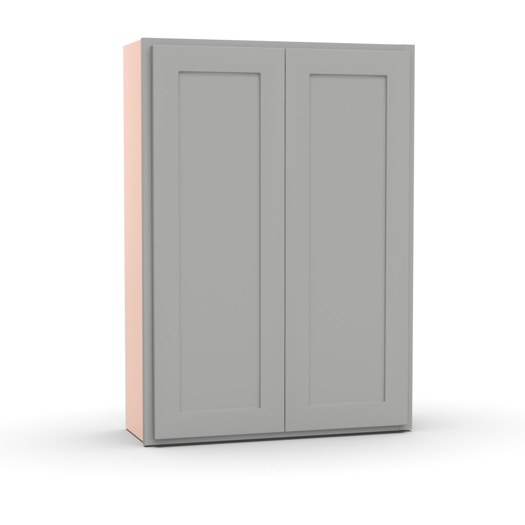 Liberty Shaker Ashen - 30 Inch Height Double Door Wall Cabinet - 30