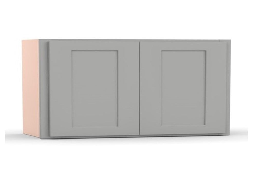 Liberty Shaker Ashen - 33 Inch Height Double Door Wall Cabinet - 33