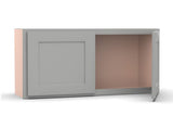Liberty Shaker Ashen - 33 Inch Height Double Door Wall Cabinet - 33" Width x 12" Height x 12" Depth