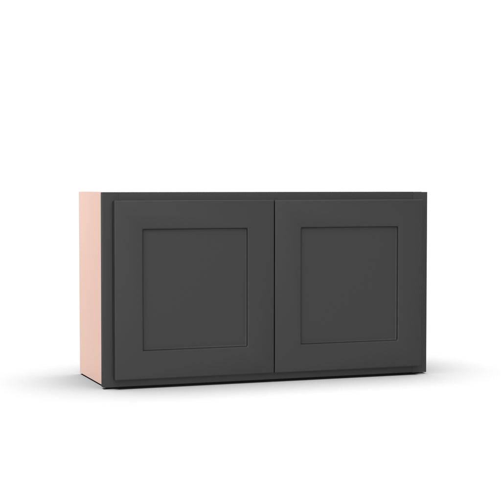 Liberty Shaker Grey - 33 Inch Height Double Door Wall Cabinet - 33