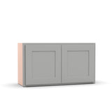 Liberty Shaker Ashen - 33 Inch Height Double Door Wall Cabinet - 33" Width x 18" Height x 12" Depth