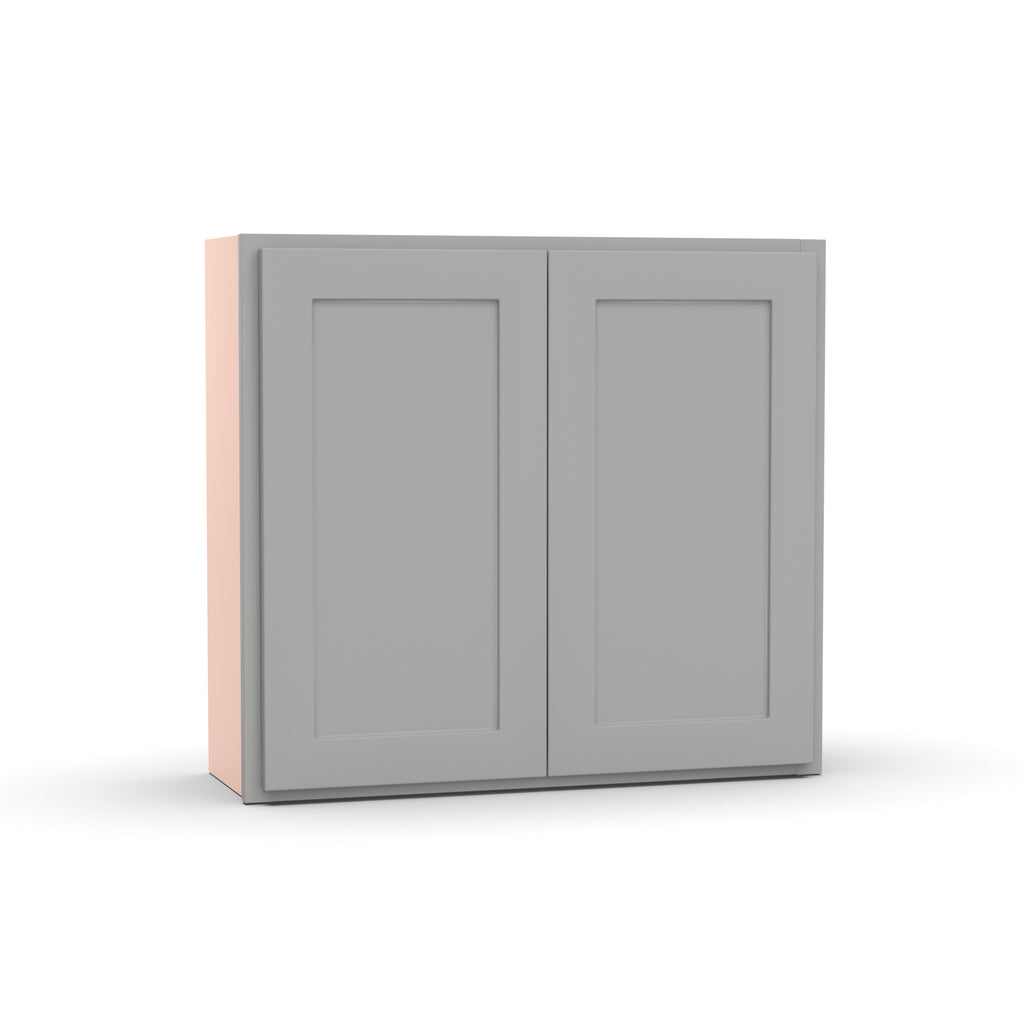 Liberty Shaker Ashen - 33 Inch Height Double Door Wall Cabinet - 33