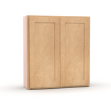 Liberty Shaker Karamel - 33 Inch Height Double Door Wall Cabinet - 33" Width x 36" Height x 12" Depth