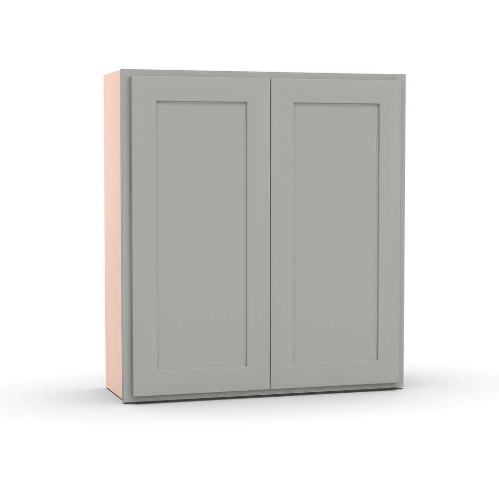 Liberty Shaker Ashen - 33 Inch Height Double Door Wall Cabinet - 33