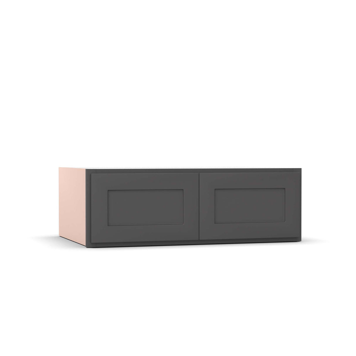 Liberty Shaker Grey - 36 Inch Deep Double Door Wall Cabinet - 36" Width x 12" Height x 24" Depth