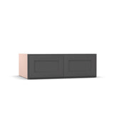 Liberty Shaker Grey - 36 Inch Deep Double Door Wall Cabinet - 36" Width x 12" Height x 24" Depth