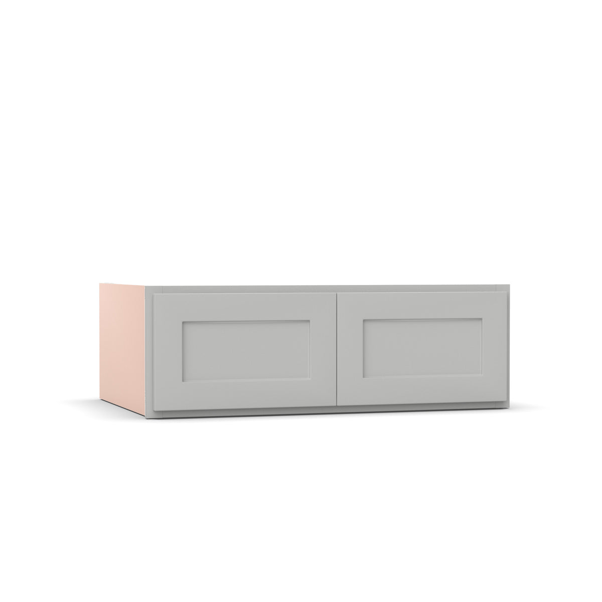 Liberty Shaker Ashen - 36 Inch Deep Double Door Wall Cabinet - 36" Width x 12" Height x 24" Depth