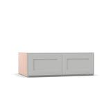 Liberty Shaker Ashen - 36 Inch Deep Double Door Wall Cabinet - 36" Width x 12" Height x 24" Depth
