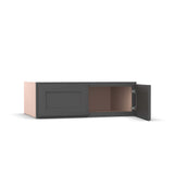 Liberty Shaker Grey - 36 Inch Deep Double Door Wall Cabinet - 36" Width x 12" Height x 24" Depth