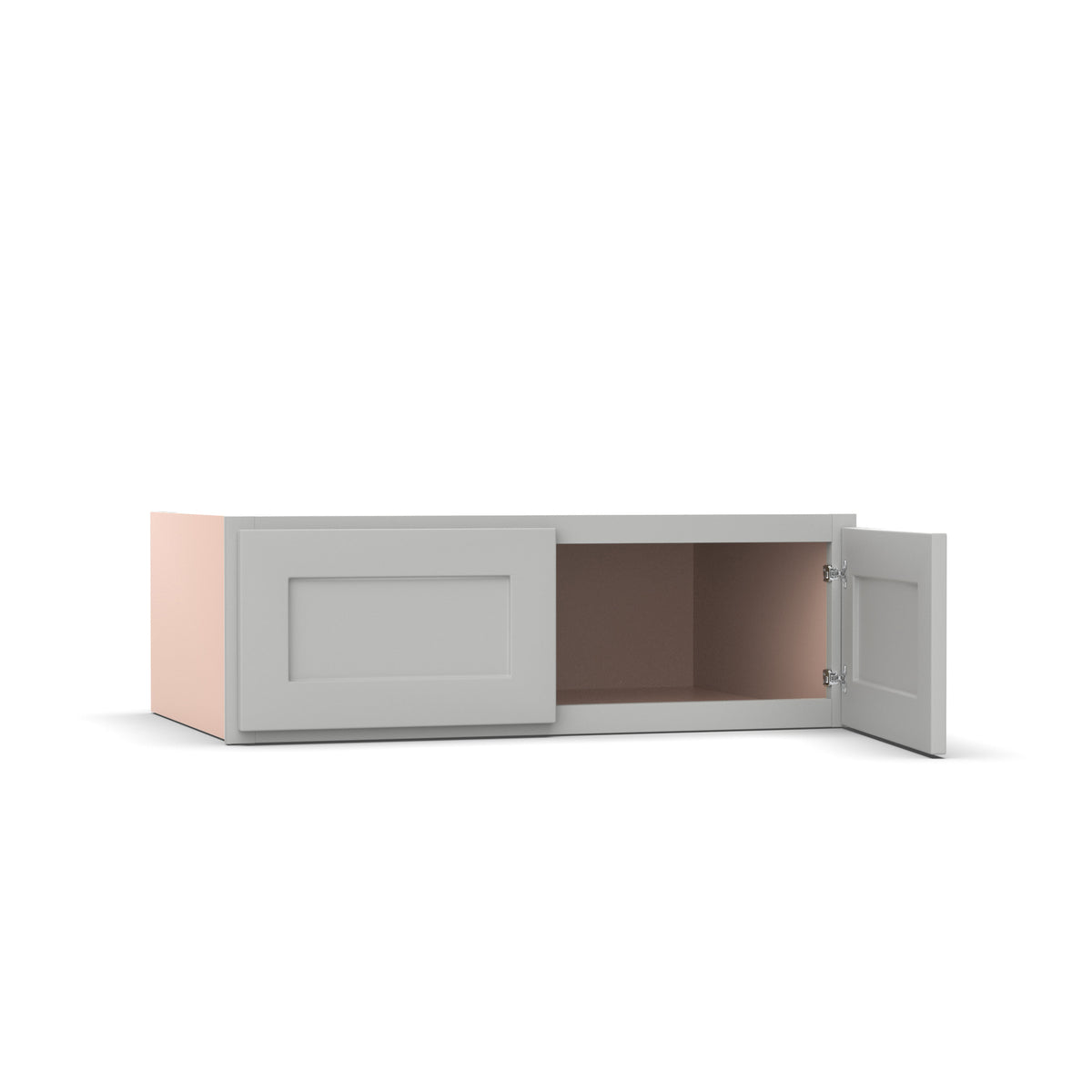 Liberty Shaker Ashen - 36 Inch Deep Double Door Wall Cabinet - 36" Width x 12" Height x 24" Depth