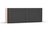 Liberty Shaker Grey - 36 Inch Height Double Door Wall Cabinet - 36" Width x 12" Height x 12" Depth