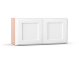 Liberty Shaker White - 36 Inch Height Double Door Wall Cabinet - 36" Width x 12" Height x 12" Depth