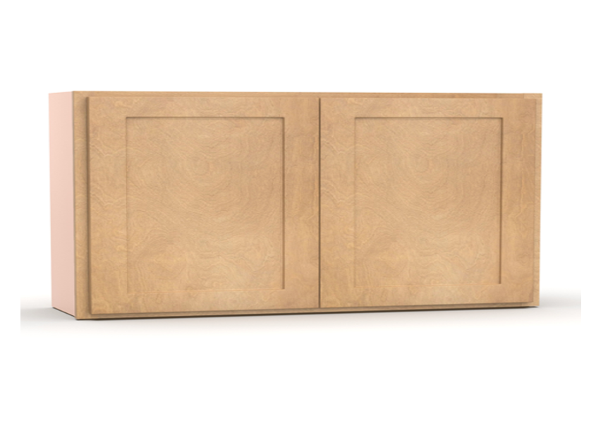 Liberty Shaker Karamel - 36 Inch Height Double Door Wall Cabinet - 36" Width x 12" Height x 12" Depth