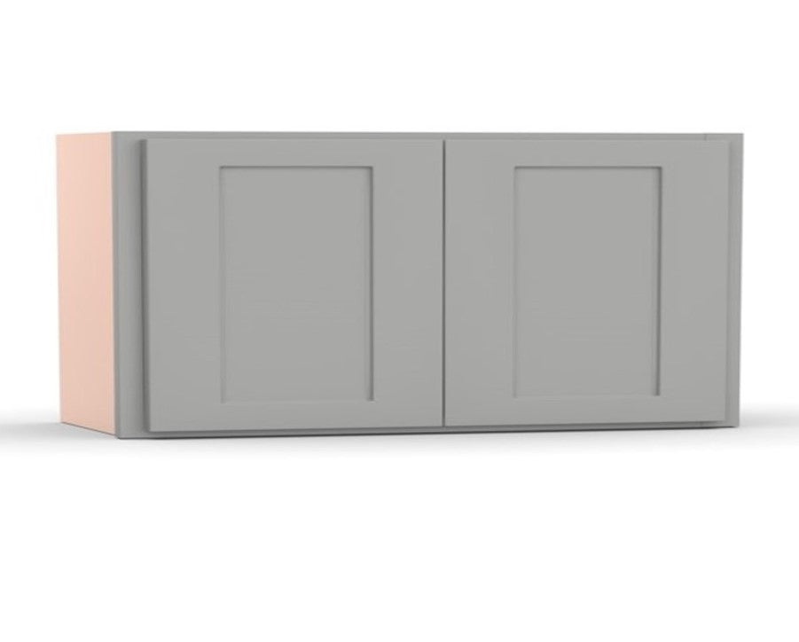 Liberty Shaker Ashen - 36 Inch Height Double Door Wall Cabinet - 36