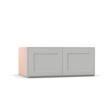 Liberty Shaker Ashen - 36 Inch Deep Double Door Wall Cabinet - 36" Width x 15" Height x 24" Depth