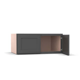 Liberty Shaker Grey - 36 Inch Deep Double Door Wall Cabinet - 36" Width x 15" Height x 24" Depth