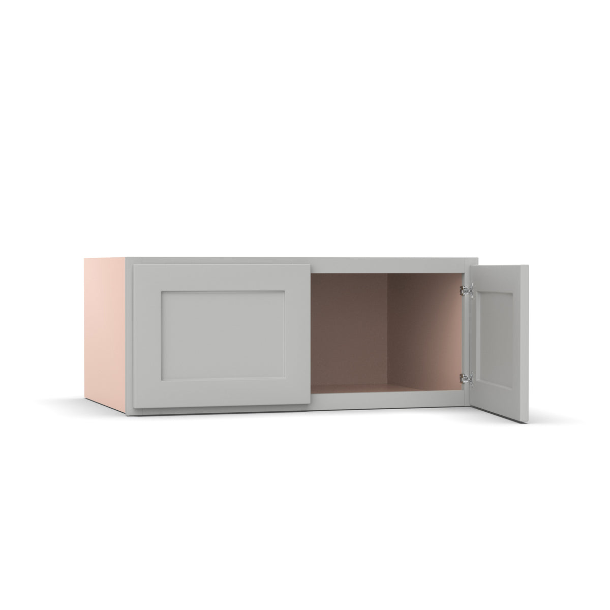 Liberty Shaker Ashen - 36 Inch Deep Double Door Wall Cabinet - 36" Width x 15" Height x 24" Depth