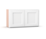 Liberty Shaker White - 36 Inch Height Double Door Wall Cabinet - 36" Width x 15" Height x 12" Depth