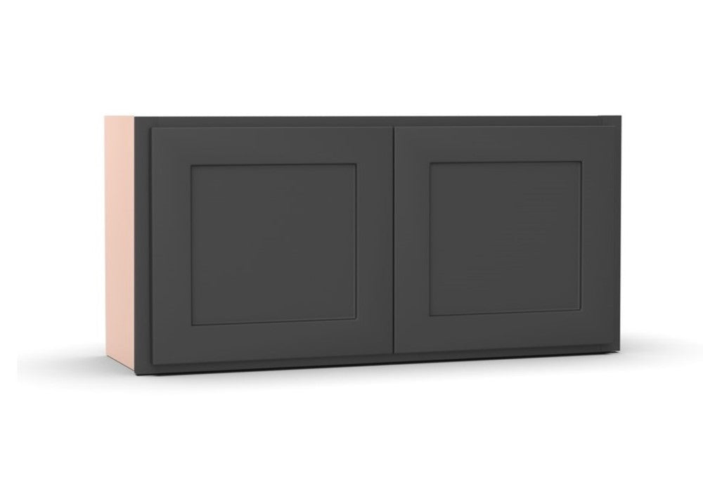 Liberty Shaker Grey - 36 Inch Height Double Door Wall Cabinet - 36