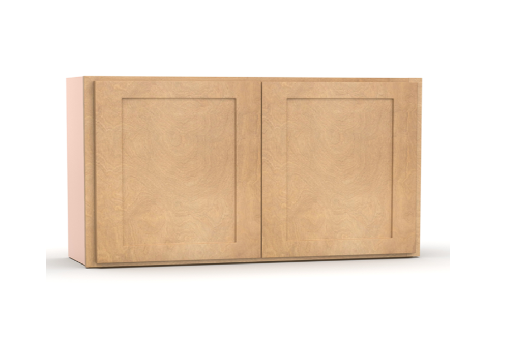 Liberty Shaker Karamel - 36 Inch Height Double Door Wall Cabinet - 36" Width x 15" Height x 12" Depth