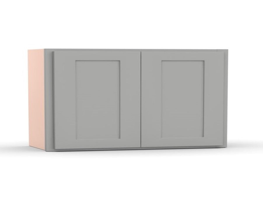 Liberty Shaker Ashen - 36 Inch Height Double Door Wall Cabinet - 36
