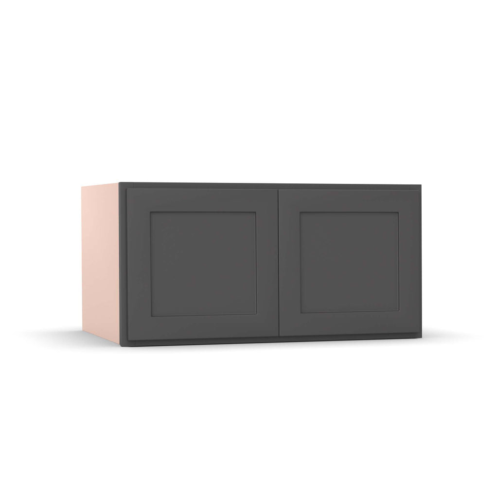 Liberty Shaker Grey - 36 Inch Deep Double Door Wall Cabinet - 36
