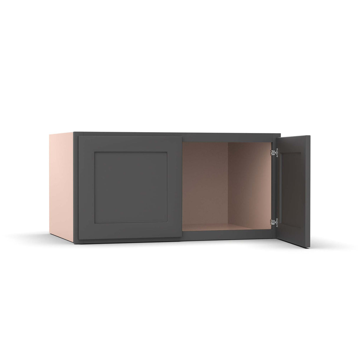 Liberty Shaker Grey - 36 Inch Deep Double Door Wall Cabinet - 36" Width x 18" Height x 24" Depth