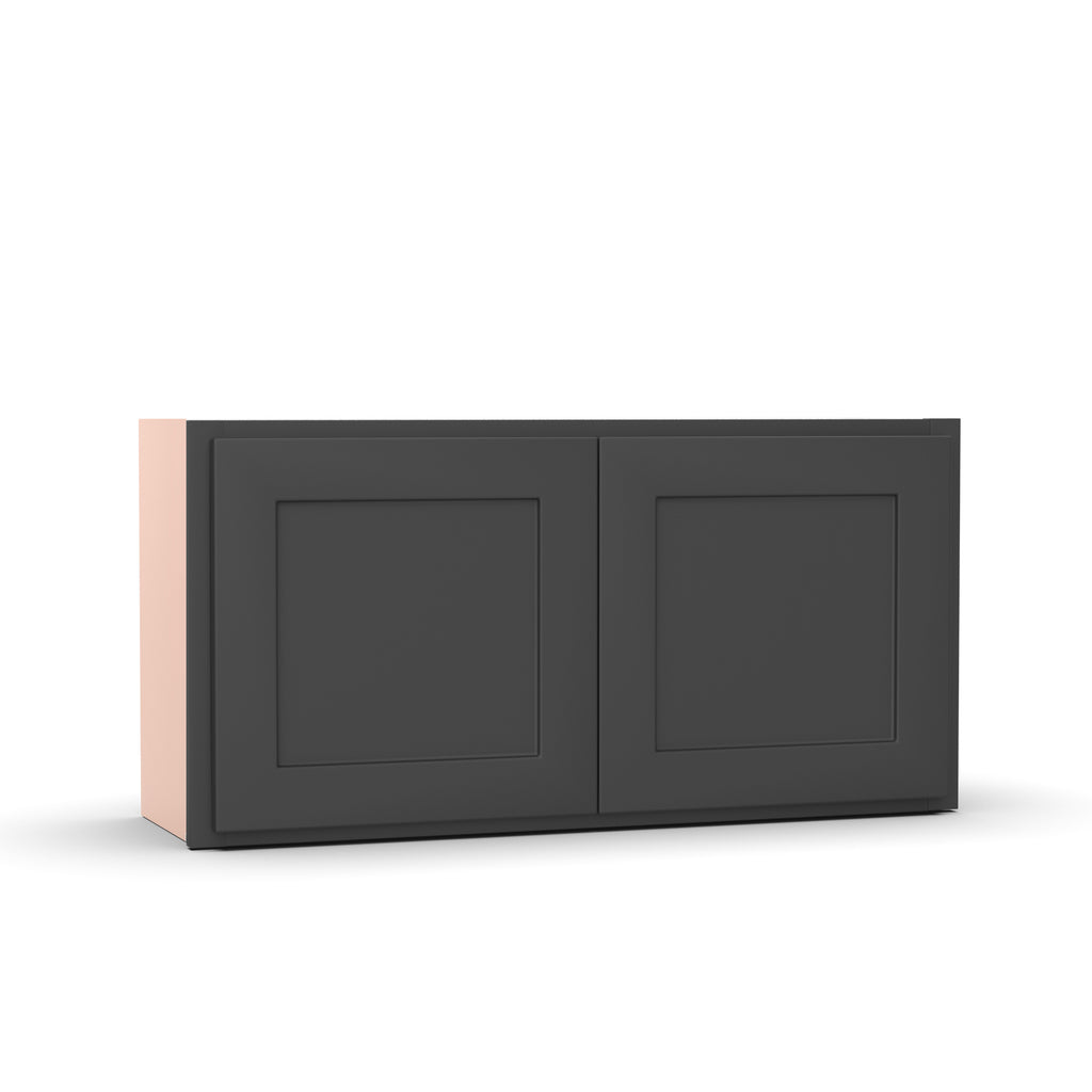 Liberty Shaker Grey - 36 Inch Height Double Door Wall Cabinet - 36