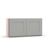 Liberty Shaker Ashen - 36 Inch Height Double Door Wall Cabinet - 36" Width x 18" Height x 12" Depth
