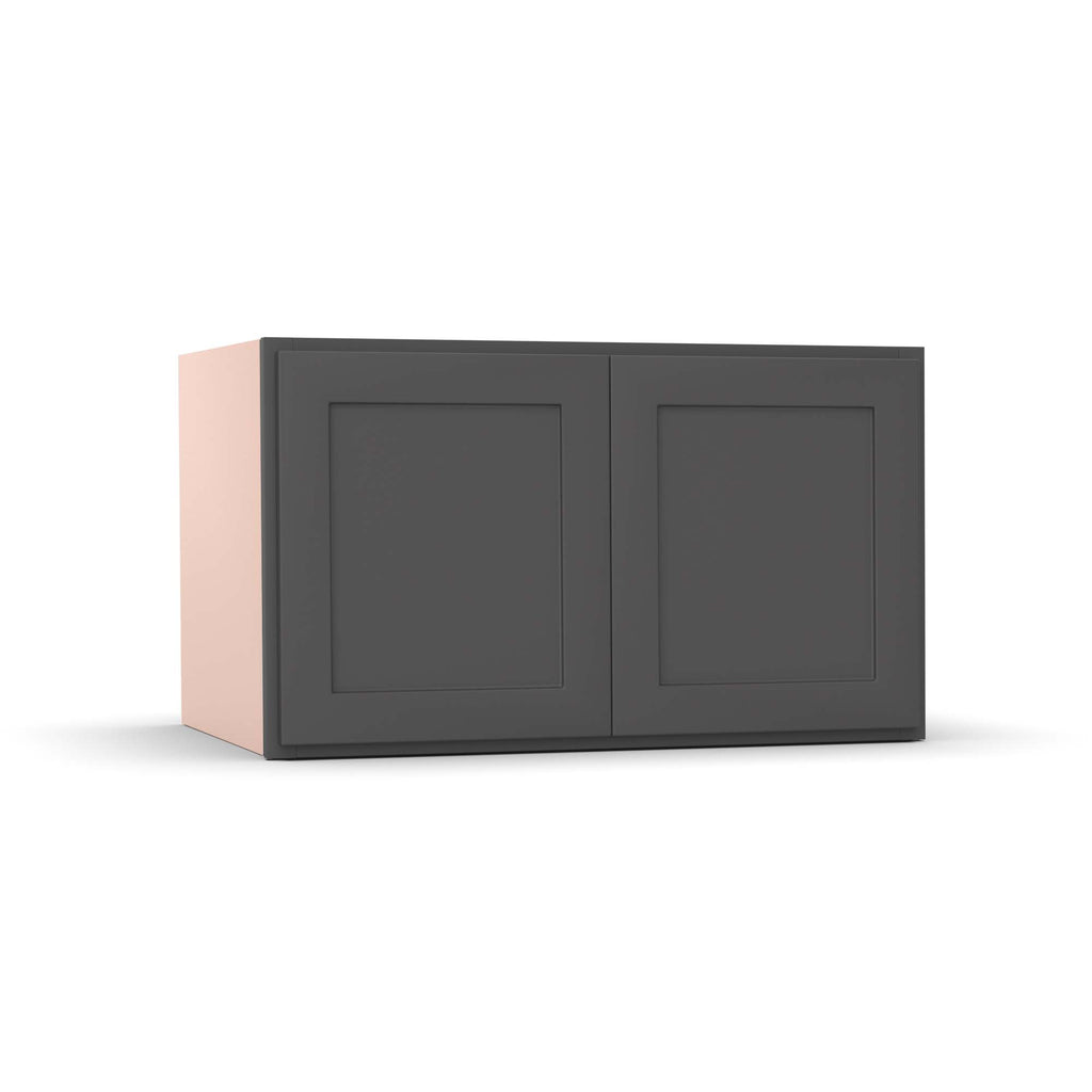Liberty Shaker Grey - 36 Inch Deep Double Door Wall Cabinet - 36