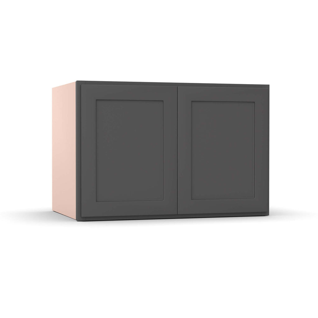 Liberty Shaker Grey - 36 Inch Deep Double Door Wall Cabinet - 36
